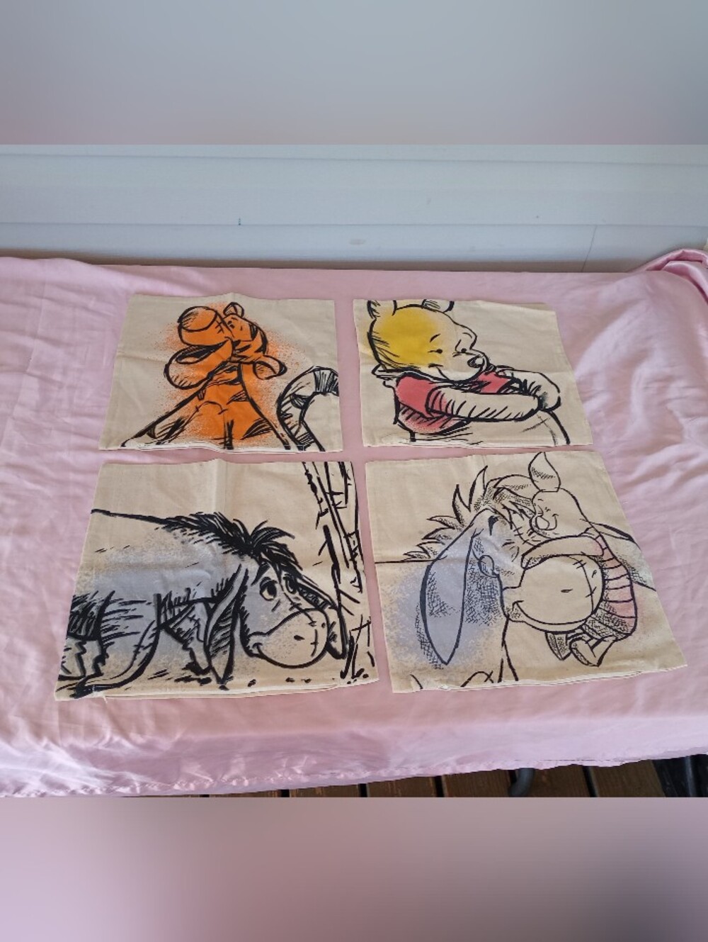 Winnie the Pooh throw pillow covers decoration pillow cases set of 4